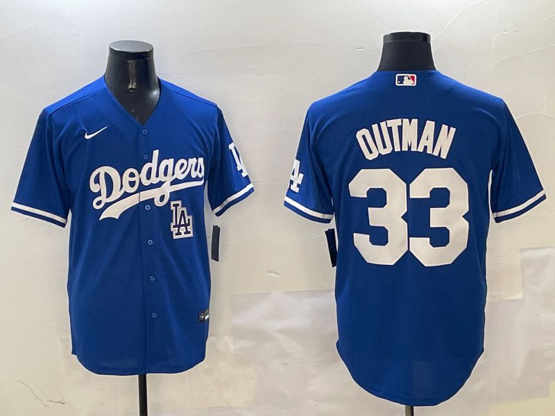 Men Los Angeles Dodgers #33 Outman Blue Game 2025 Nike MLB Jersey style 10